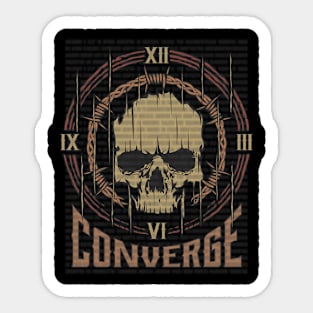 Converge Vintage Skull Sticker